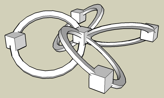 Mockup of 3d model of the Nauru graph