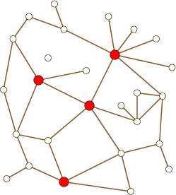 A graph with h-index = 4, and four vertices with degree at least four in it