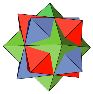 Compound of three octahedra