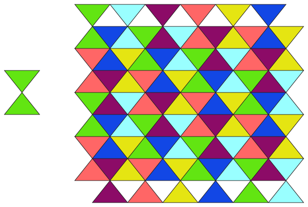 Tiling of the plane by crossed rectangles