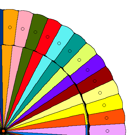 Bites out of the rainbow give a quadratic lower bound for the stable-matching Voronoi diagram